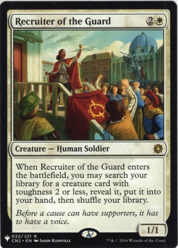 ENG】護衛募集員/Recruiter of the Guard[MTG_CN2_022R]【ミステリー