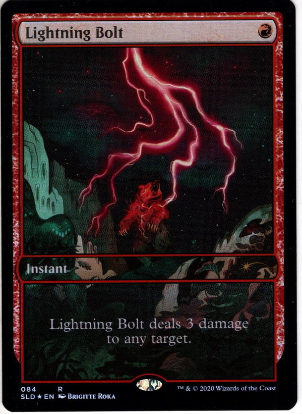 ダークブラウン 茶色 旧枠 Lightning Bolt 稲妻 MTG 30th edition